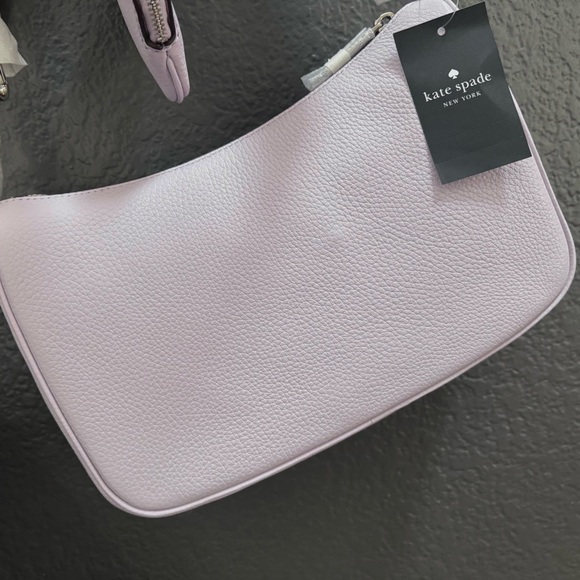 KATE SPADE Emma Shoulder/crossbody Blue & White Bag w/ pouch frozen lilac - Picture 11 of 16